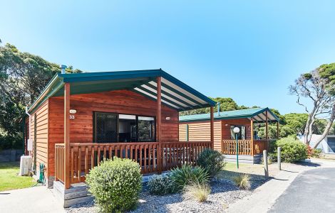 Log cabin at Anglesea Family Caravan Park