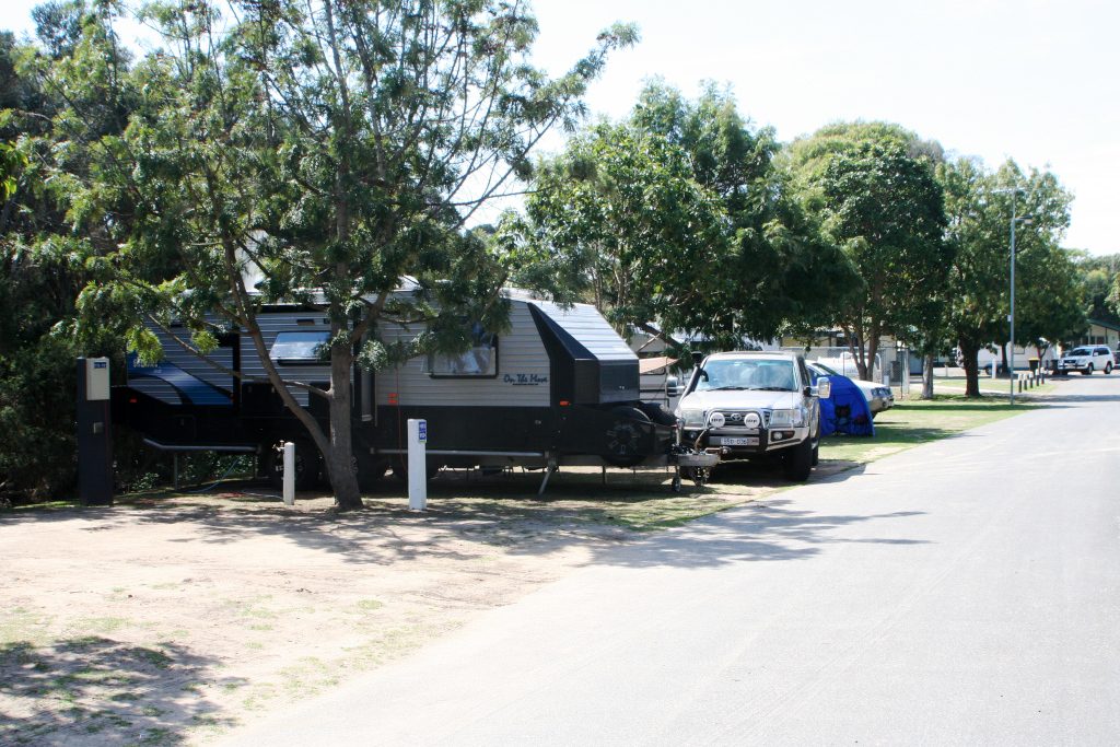 Shelter beneath bush at BIG4 Phillip Island Caravan Park with beach access nearby