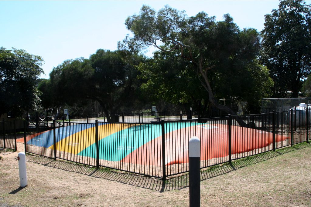 classic caravan park fun on a jumping pillow at BIG4 Phillip Island Caravan Park