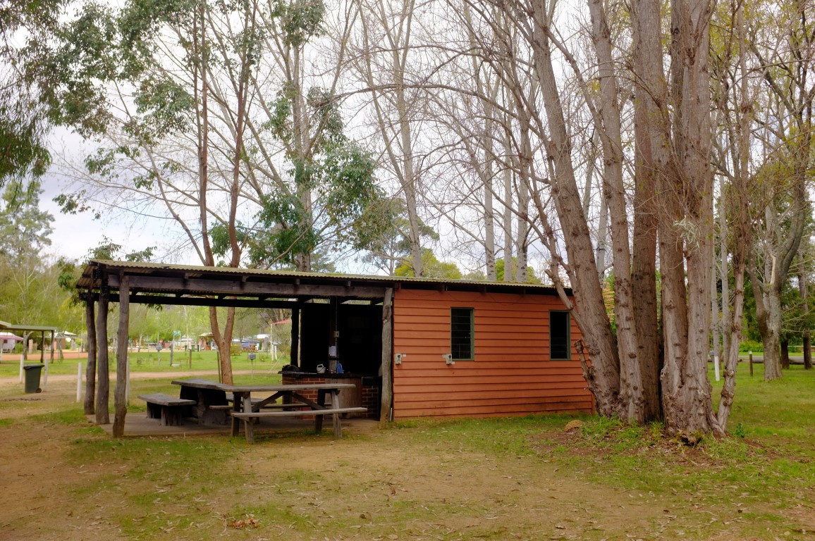 Beautiful timber-clad camp kitchen