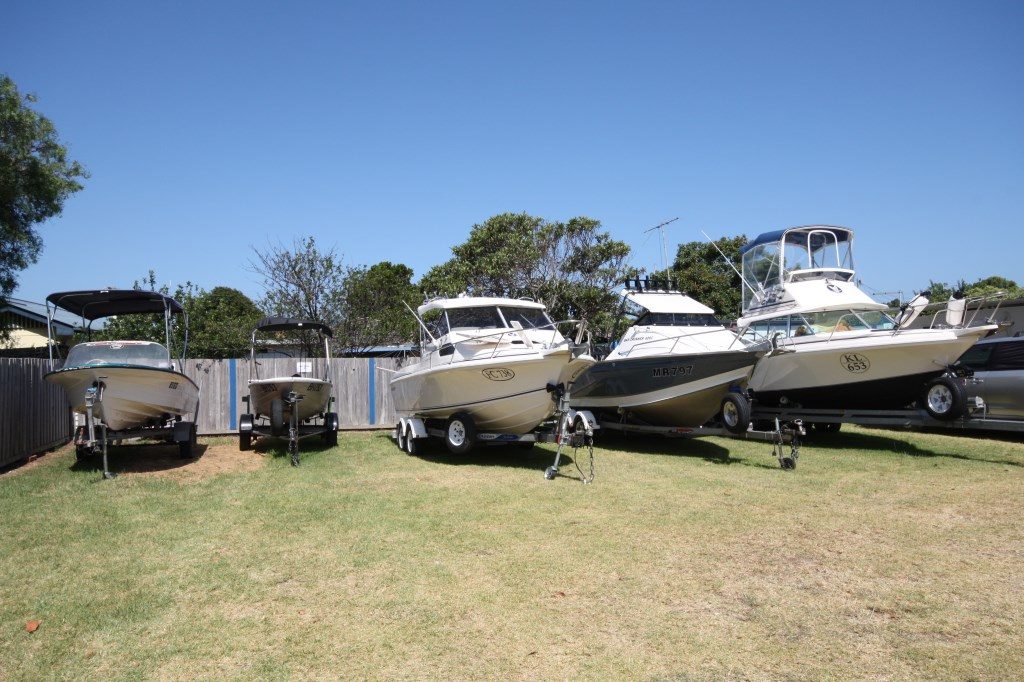 Boat storage accessible 24/7 at the Prime Pet-Friendly Tourist Park in Lakes Entrance