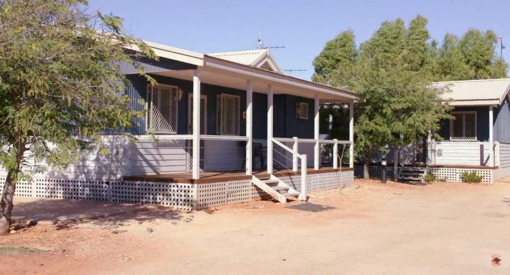 Verandas on all undercover accommodation close to Exmouth