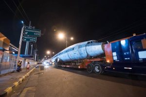 Fuselage trucked in Manilla, December 2016
