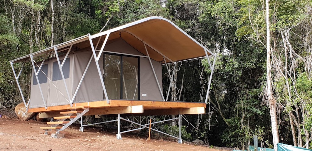 New safari tents await fit-out at Green Mountains 