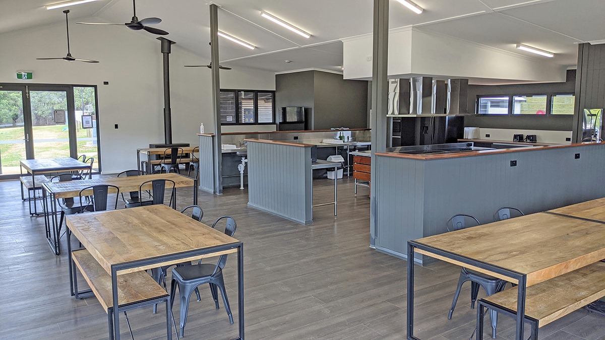 New camp kitchen in the caravan and camping precinct at RAC Karri Valley Resort