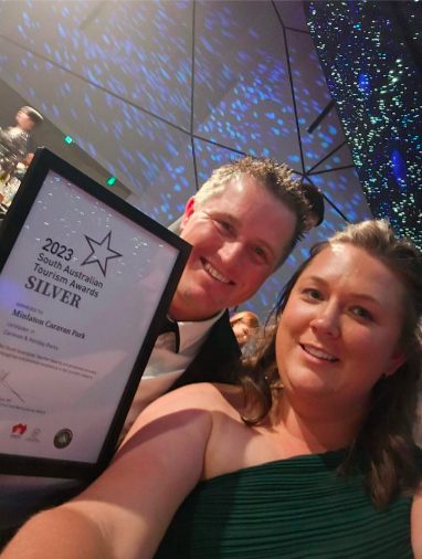 “Award-Winning Minlaton Caravan Park Excels at South Australian Tourism Awards” Silver Award in the Caravan & Holiday Parks Category!
